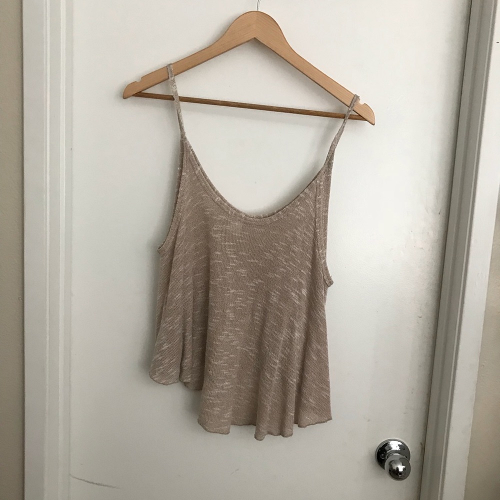 Beige Crochet Tank
